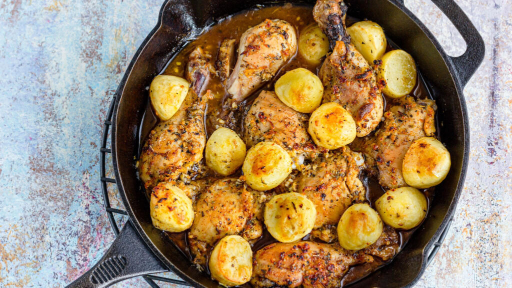 One-Pan Herb Chicken with Roasted Potatoes